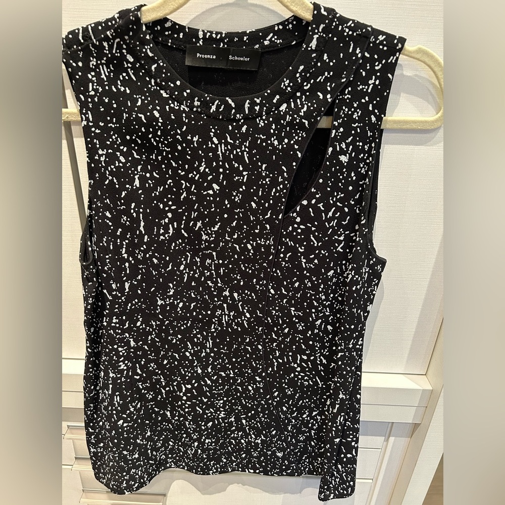 Proenza Schouler graphic dot shell with cut-out